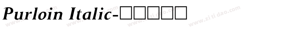 Purloin Italic字体转换